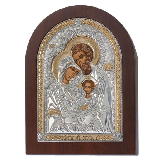 Icoana Argint Sfanta Familie 10x14cm Auriu