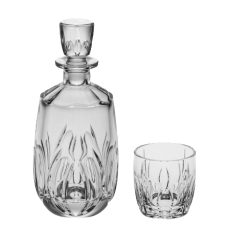 Set Pahare Whisky cu Sticla Cristal Bohemia Fire