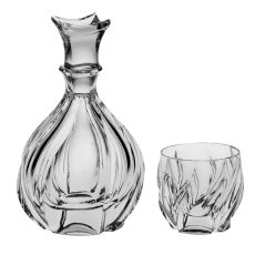 Set 6 Pahare cu Sticla Cristal Bohemia Whisky Bromelias