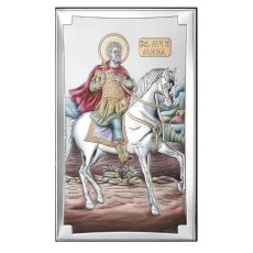 Icoana Sf Mina Argint 12x20cm Auriu Color