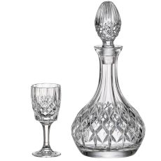 Pahare Shot cu Decantor Cristal Bohemia Angela