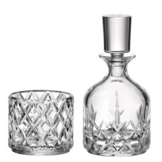 Set Whisky Minister 2 pahare cu Sticla Bohemia Cristal