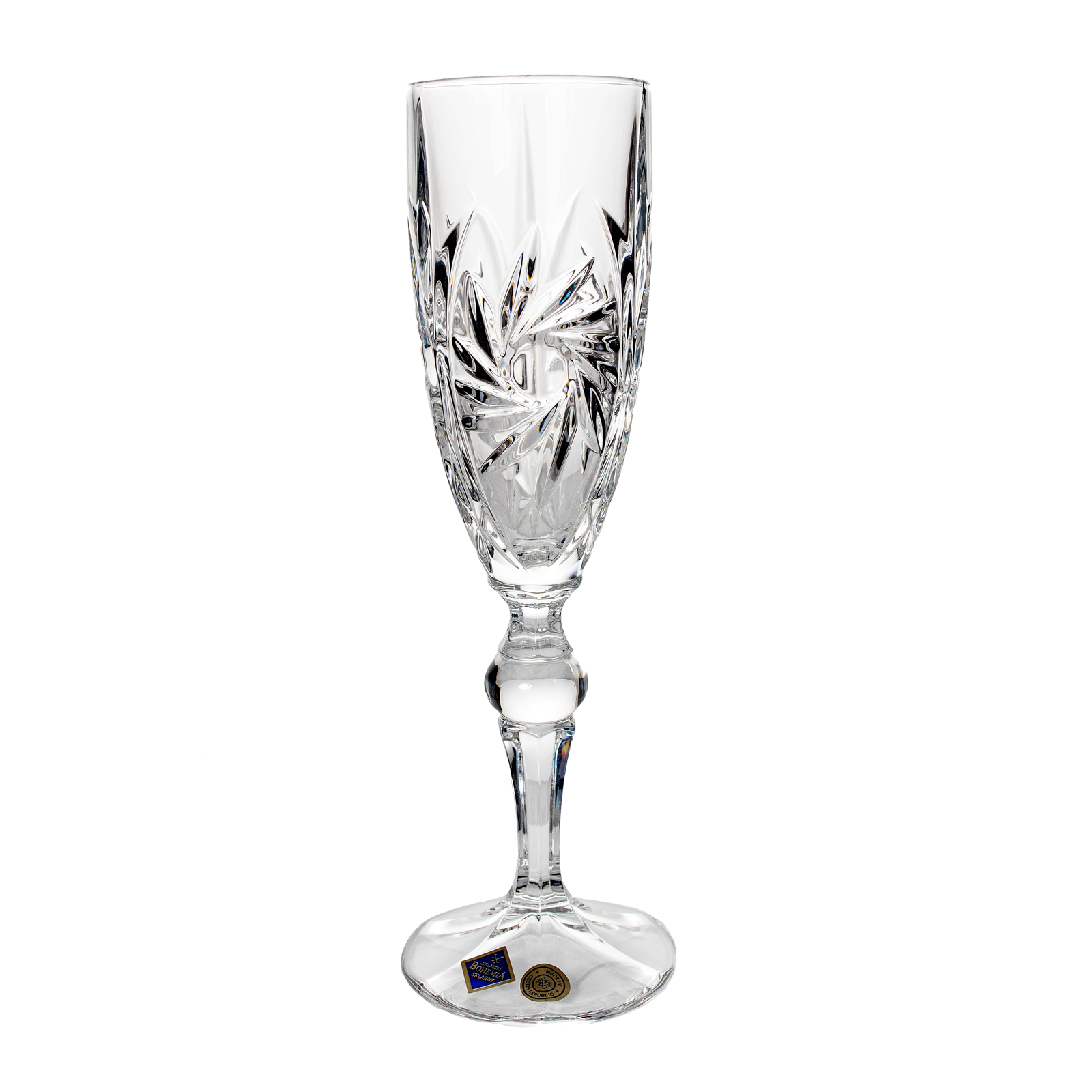 Pahare Cristal Bohemia Sampanie Pinwheel 180ml