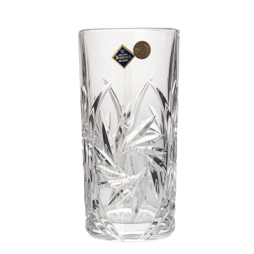 Set 6 Pahare Apa Cristal de Bohemia Model Pinwhell 370 ml 3406