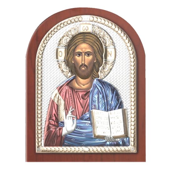 Icoana Iisus Hristos 7.5x11cm Argint