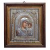 Icoana Argint Maica Domnului Kazan 15.5x17cm - cu geam