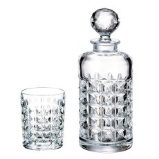 Set Pahare Whisky Cristal Bohemia cu Sticla Diamond - Editie Limitata