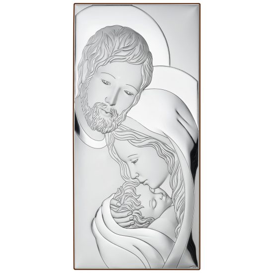 Icoana Sfanta Familie Argint 15x26cm 4033