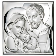 Icoana Sfanta Familie Argint 18x18cm 4001