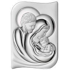 Icoana Sfanta Familie Argint 23x33 cm
