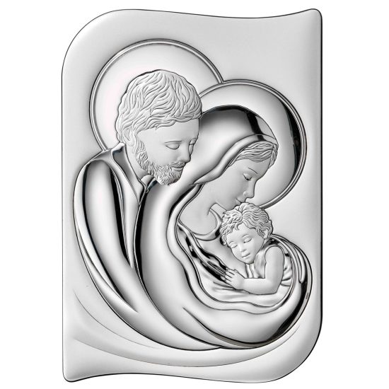 Icoana Sfanta Familie Argint 23x33 cm
