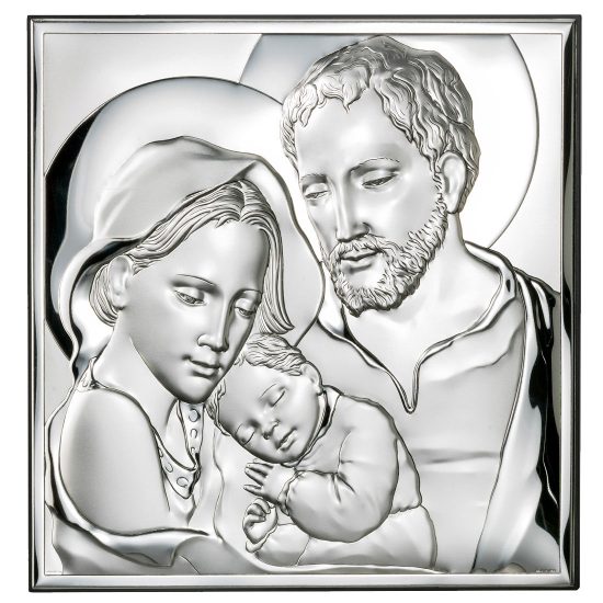 Icoana Sfanta Familie Argint 27x27cm 4002