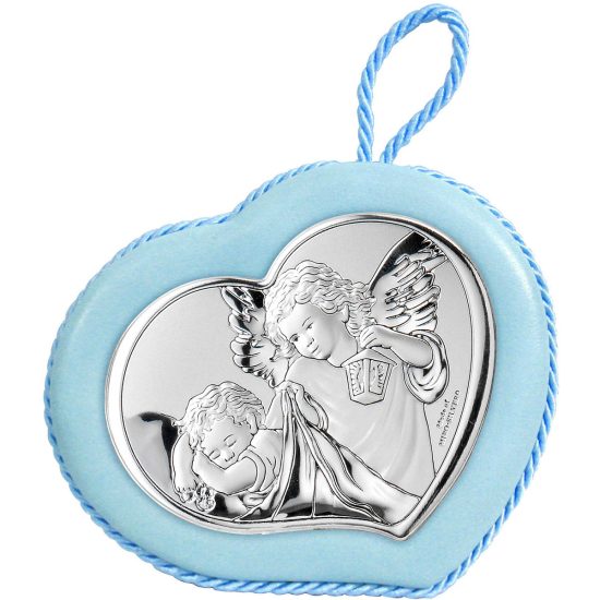 Medalion Patut Albastru Argint 10x9cm 3839