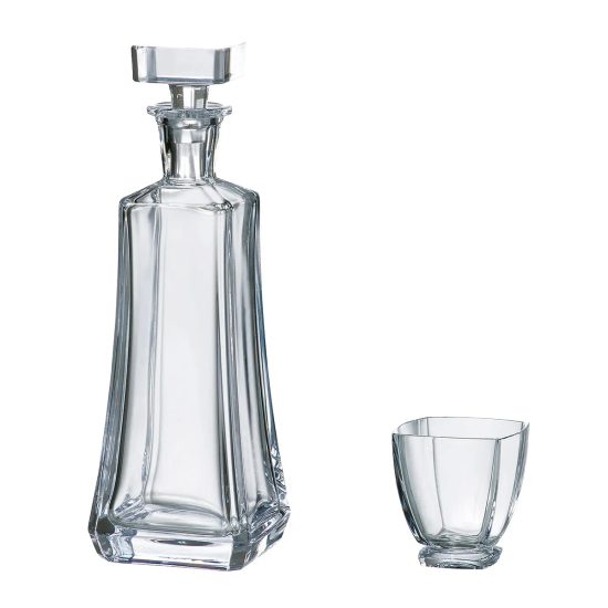 Set 6 Pahare Whisky cu Sticla Bohemia Arezzo 3935