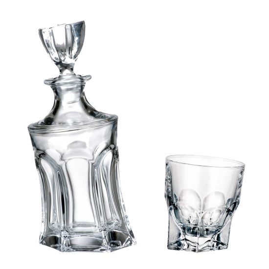 Set Pahare Whisky Bohemia cu Decantor Acapulco