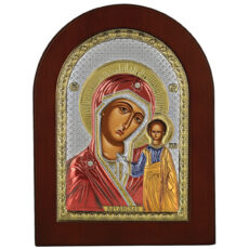 Icoana Maica Domnului de la Kazan 7.5x9.5cm Auriu Color