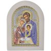 Icoana Sfanta Familie Argint Rama Alba 15x21cm 4103