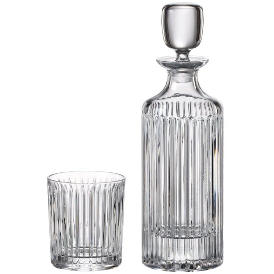 Pahare Cristal Bohemia cu Decantor Whisky Skyline