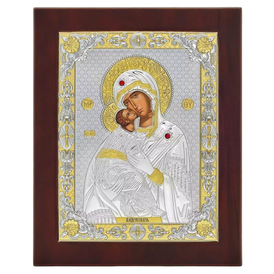 Icoana Maicii Domnului Vladimir Argint 24x32cm