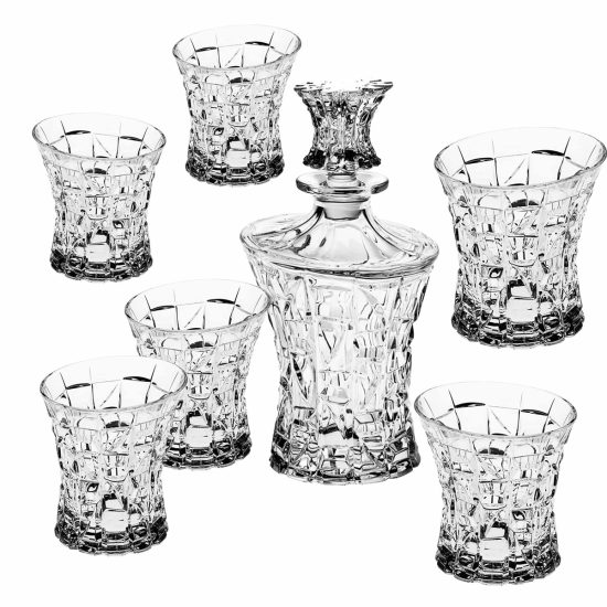 Set Pahare Cristal Bohemia cu Sticla Whisky Patriot