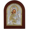 Icoana Maicii Domnului Vladimir Argint 10x14cm Auriu