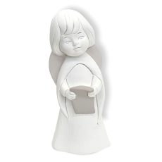 Statueta Ingeras Cantand 10 cm Alb