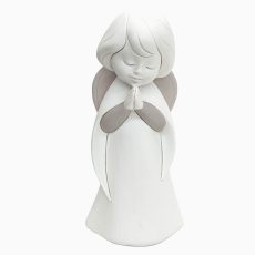 Statueta Ingeras in Rugaciune 10 cm Alb