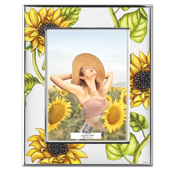 Rama Foto Argint Floarea Soarelui 18x24 cm