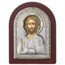 Icoana Iisus Hristos Argint 17.5x22.5 cm Auriu