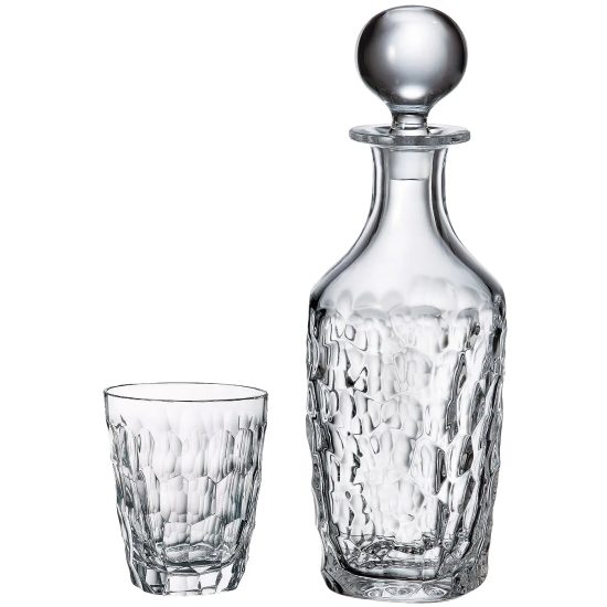 Set Pahare Whisky cu Decantor Bohemia Marble