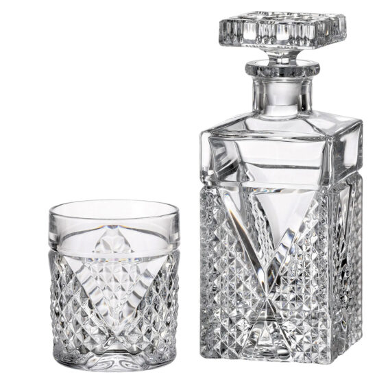 Set Pahare Cristal Bohemia Cu Sticla Whisky Megan