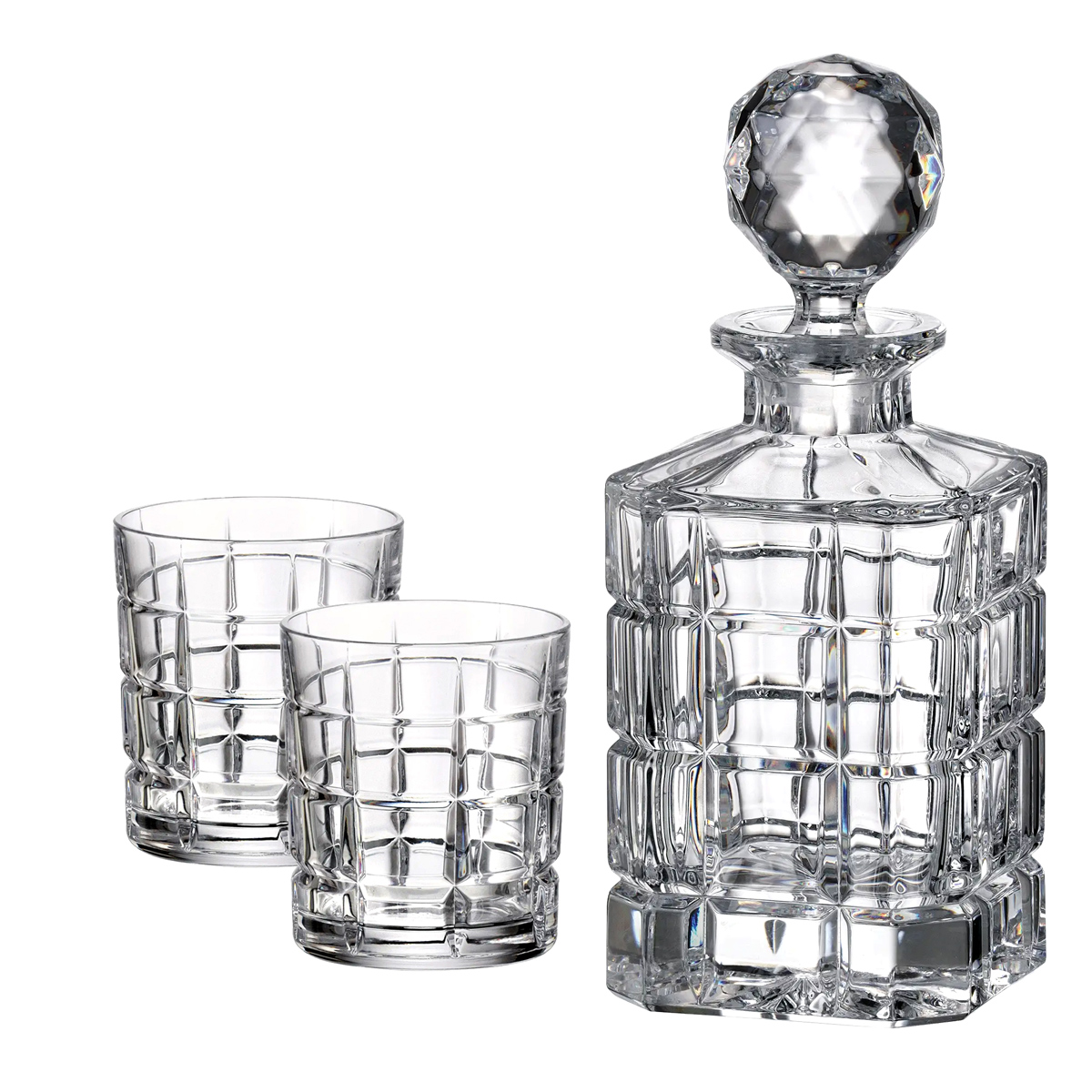 Set Pahare Cristal Bohemia cu Sticla Whisky Timesquare