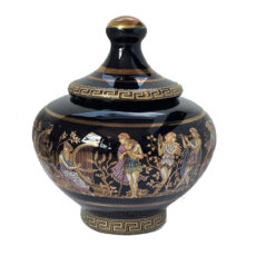 Bomboniera Ceramica Grecia Cu Foita De Aur 24k 10 cm