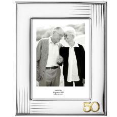 Rama Foto Argint 50 Ani Casatorie Happiness 13x18 cm