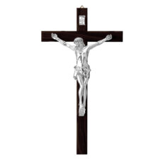 Cruce Lemn si Crucifix Argint 35 cm