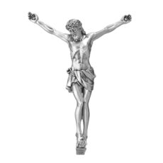 Crucifix Argint Mat Patinat 20 cm