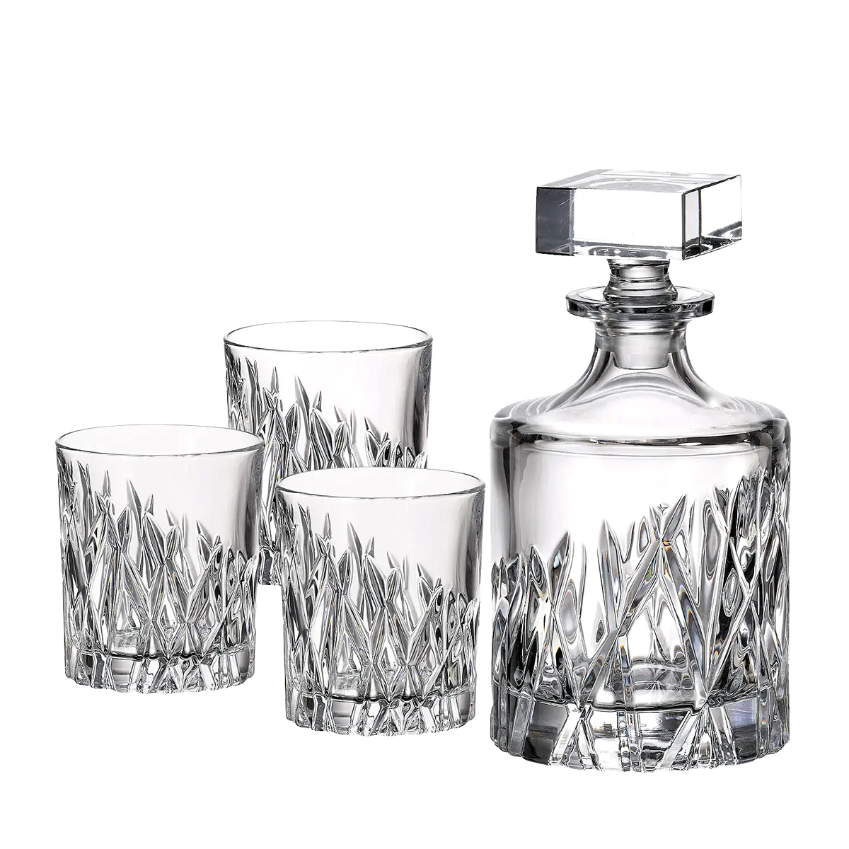 Set 7 Piese Cristal Bohemia Whisky Wicker