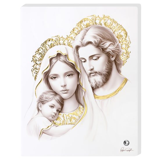 Icoana Sfanta Familie 20x25 cm cu Foita de Aur