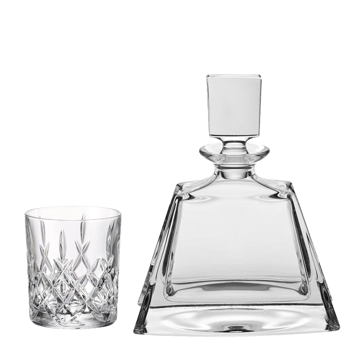 Set Pahare Cristal Bohemia cu Sticla Whisky Brixton