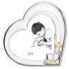 Rama Foto Argint 16x16cm Botez Inima