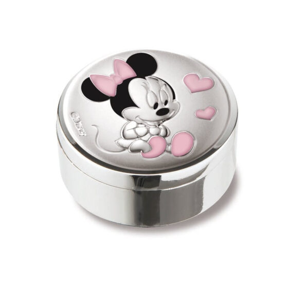 Cutie Primul Dintisor Argintata Minnie Roz
