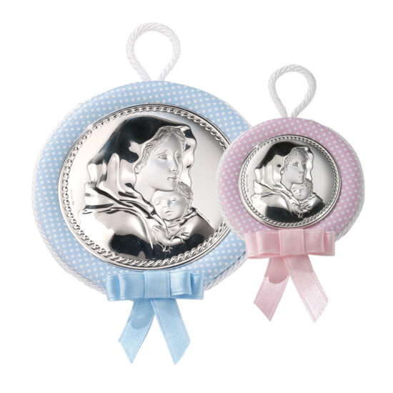 Medalion Patut Maica Domnului Bleu Cu Melodie 11cm