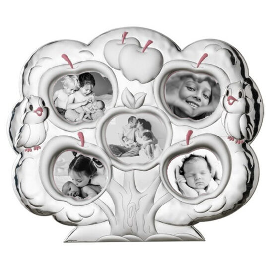 Rama Foto Argint Bebelusi 30x25cm Familia Mea Roz