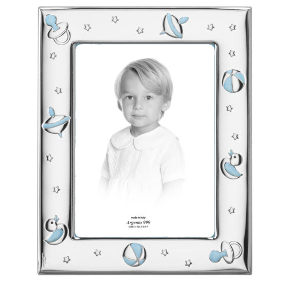 Rama Foto Argint Bebelusi 9x13 cm Jucarii Bleu