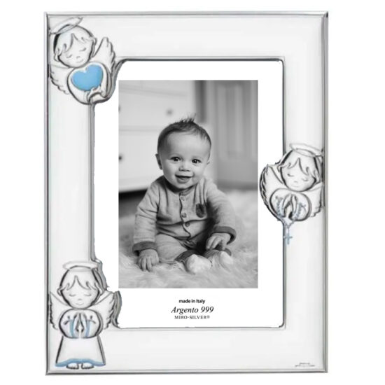 Rama Foto Argint Bebelusi 13x18 cm Ingerasi Bleu