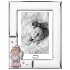Rama Foto Argint Bebelusi 13x18cm Ingeras Roz