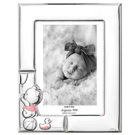 Rama Foto Argint Bebelusi 13x18cm Jucarii Roz