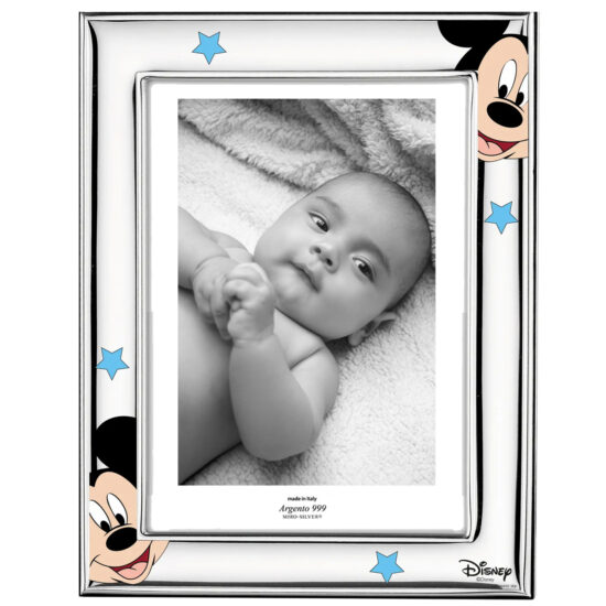 Rama Foto Argint Bebelusi 9x13cm cu Mickey Mouse