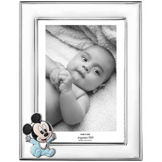 Rama Foto Argint Bebelusi 13x18cm cu Mickey Mouse