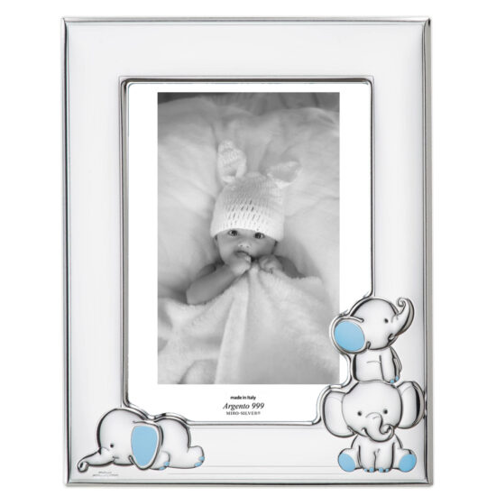 Rama Foto Argint Bebelusi 9x13 cm Elefantei Bleu